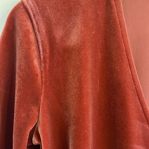 Madewell cross front long sleeve bodysuit, crushed velvet - Picture 2 of 7